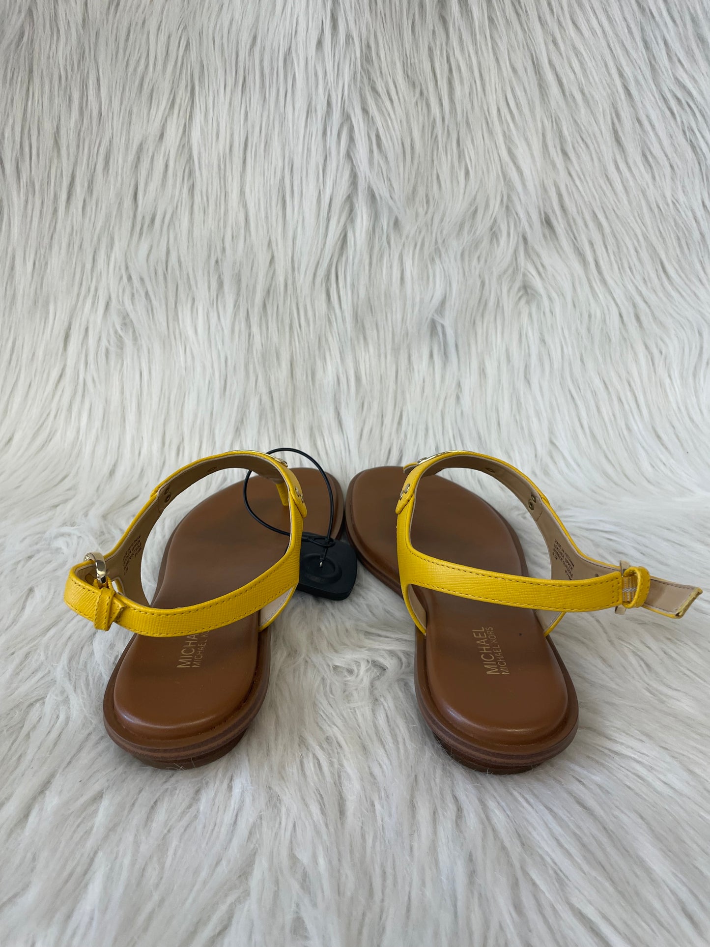 Yellow Sandals Designer Michael By Michael Kors, Size 6.5