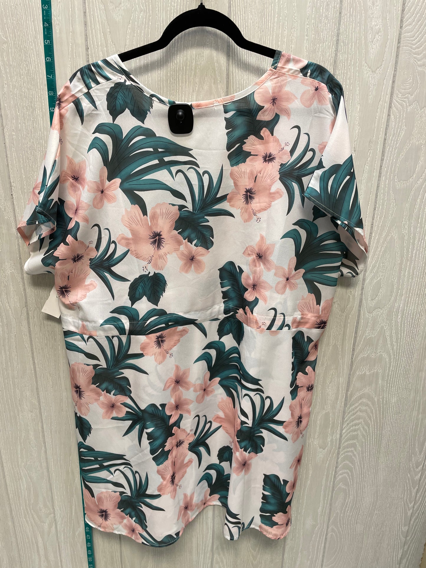 Tropical Print Swimwear Cover-up Clothes Mentor, Size 1x