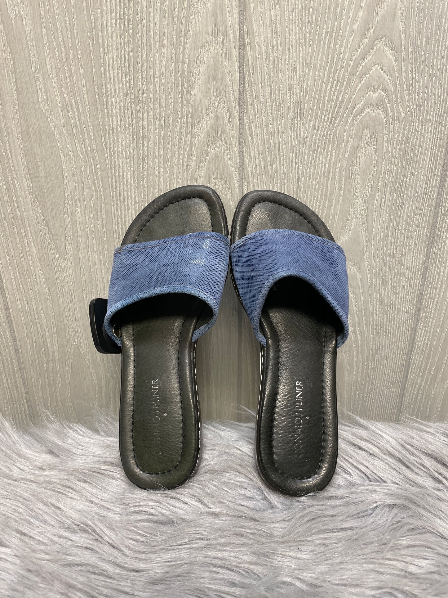 Sandals Flats By Donald Pliner In Black & Blue, Size: 7