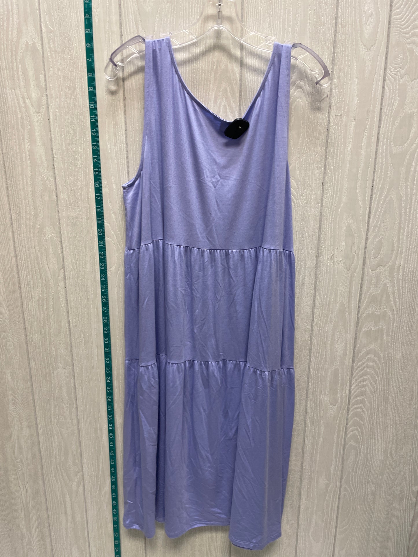 Purple Dress Casual Midi Eileen Fisher, Size Xl