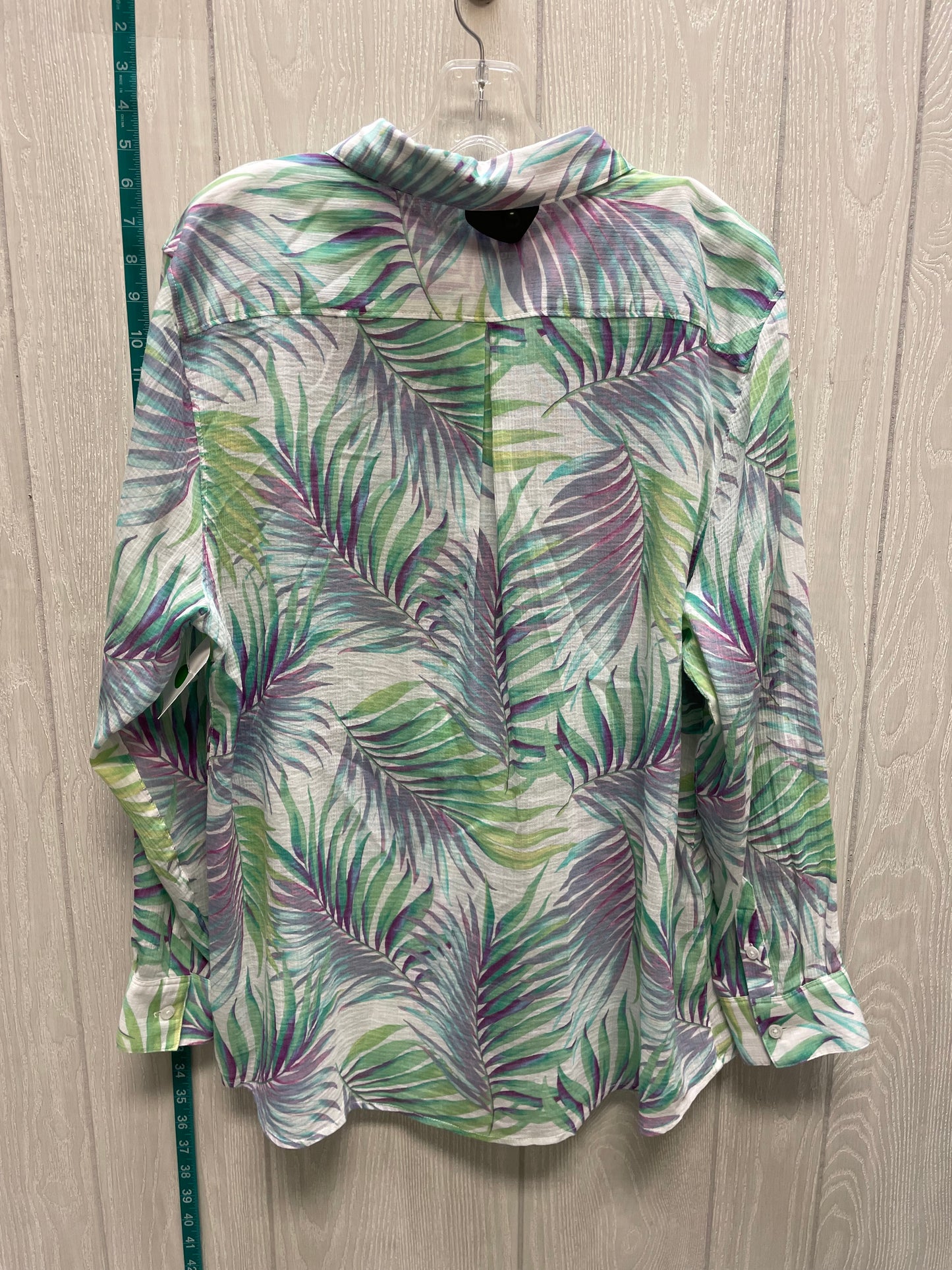 Tropical Print Top Long Sleeve Tommy Bahama, Size Xl