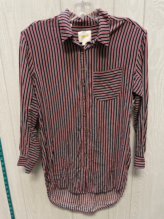 Top Long Sleeve By Maeve In Striped Pattern, Size: Xs