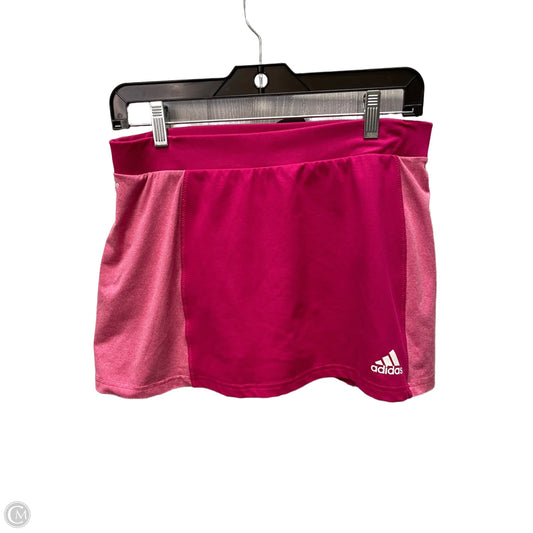 Athletic Skort By Adidas In Pink, Size: S