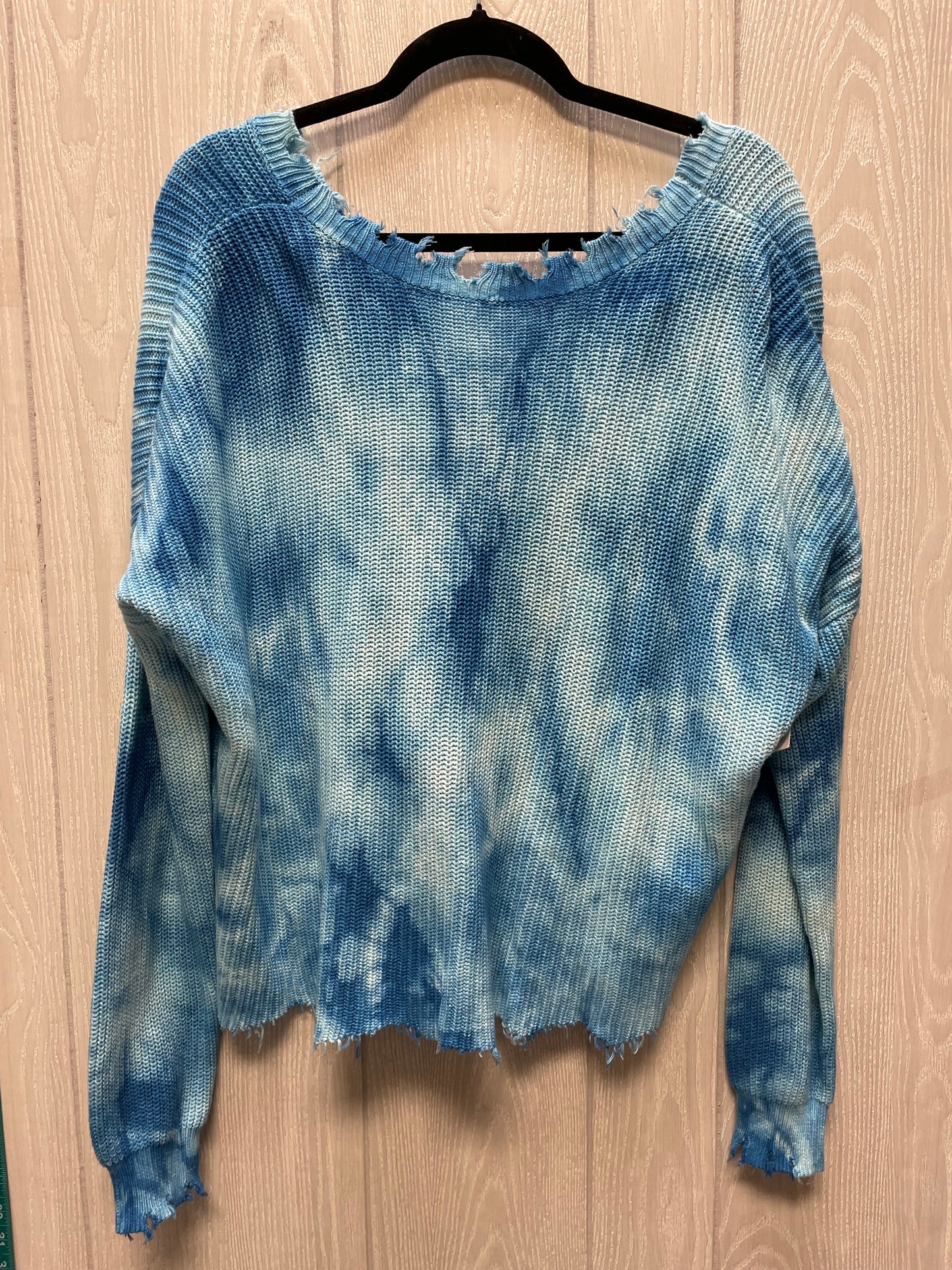 Sweater By Fate In Tie Dye Print, Size: L