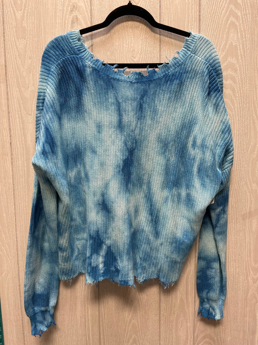 Sweater By Fate In Tie Dye Print, Size: L