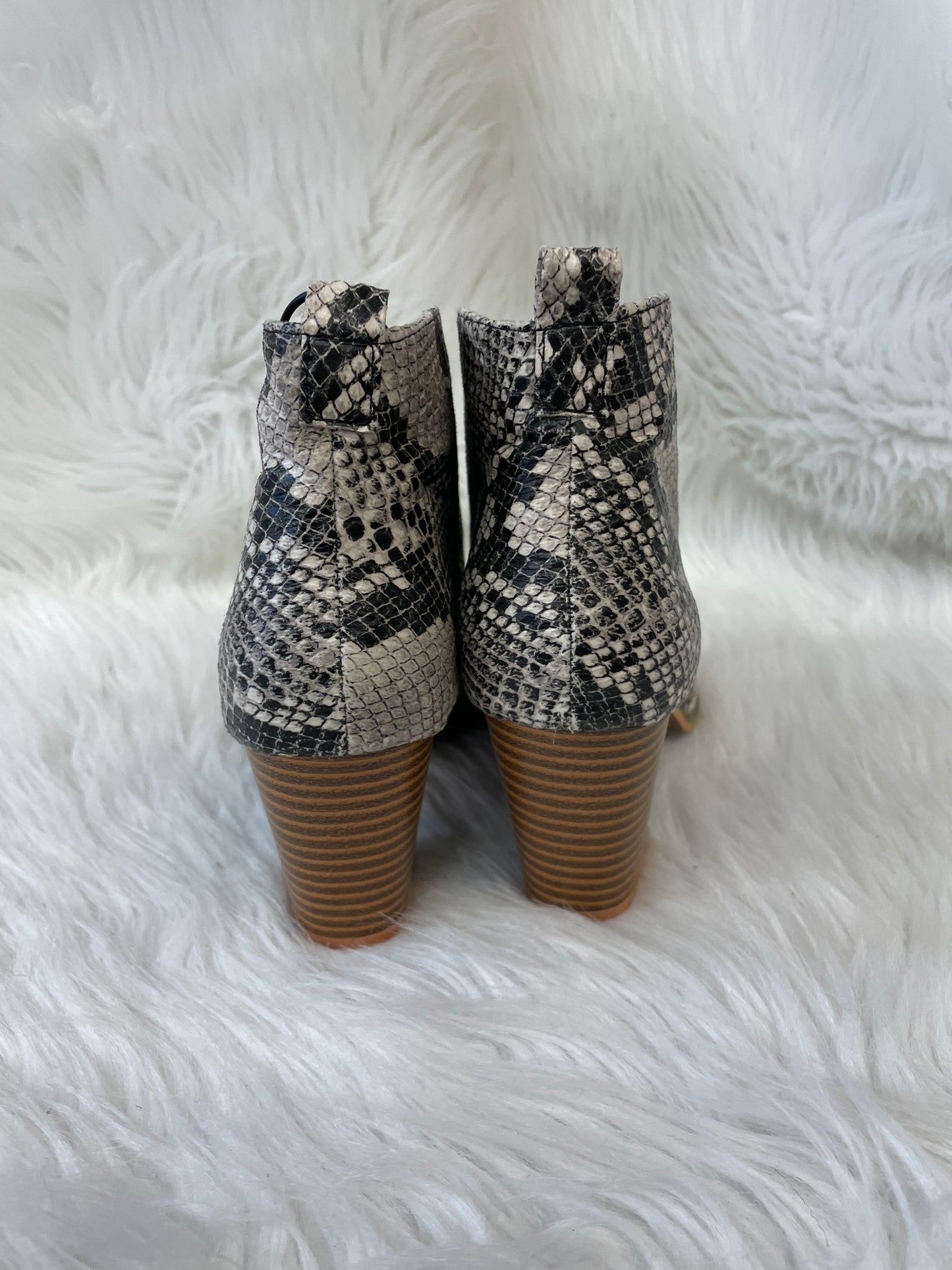 Boots Ankle Heels By WEEBOO In Snakeskin Print, Size: 10