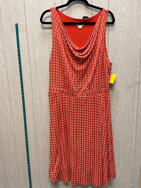 Dress Casual Short By Maeve In Orange, Size: 1x