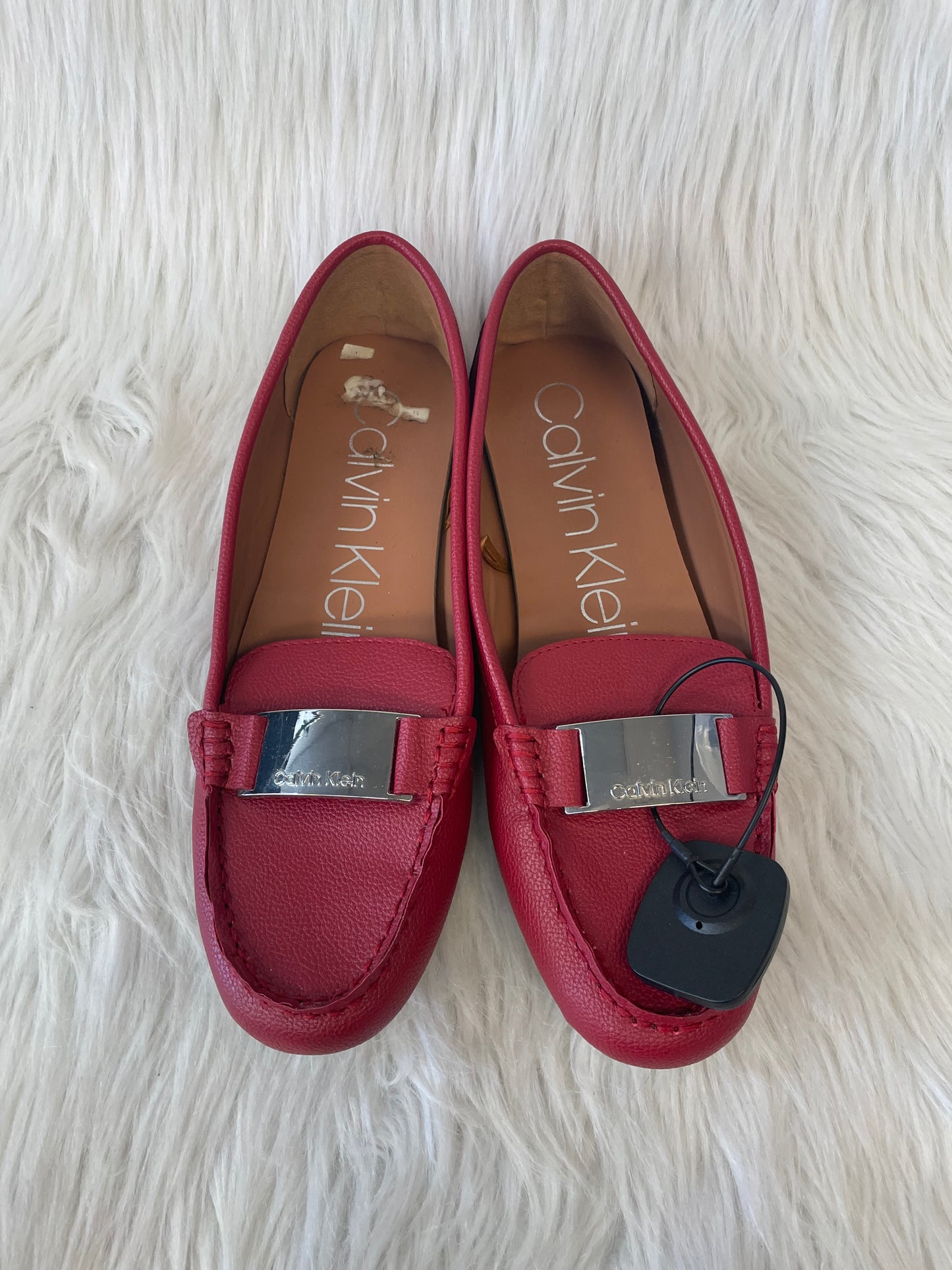 Shoes Flats By Calvin Klein In Red, Size: 10