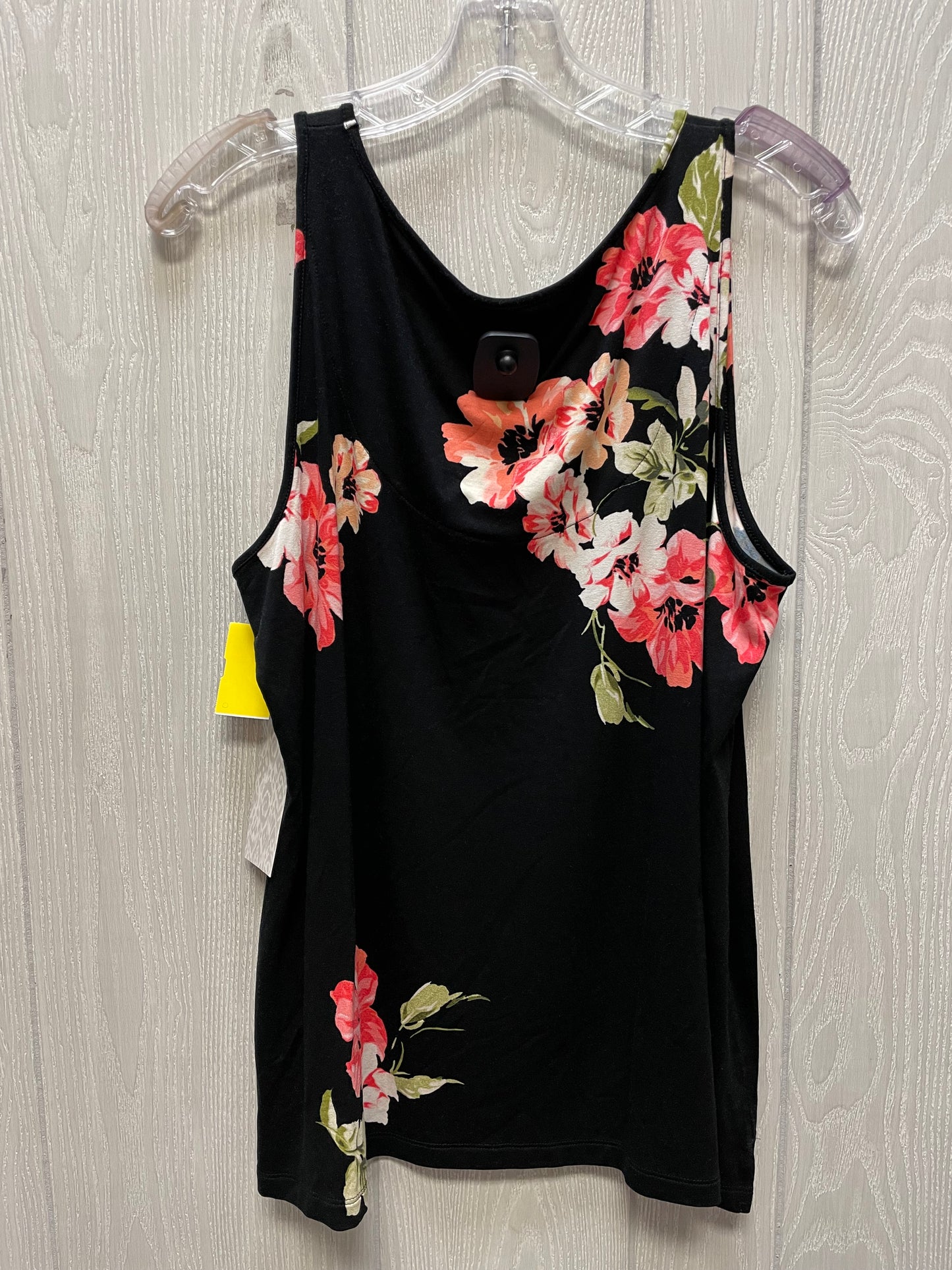 Top Sleeveless By Chicos In Floral Print, Size: L