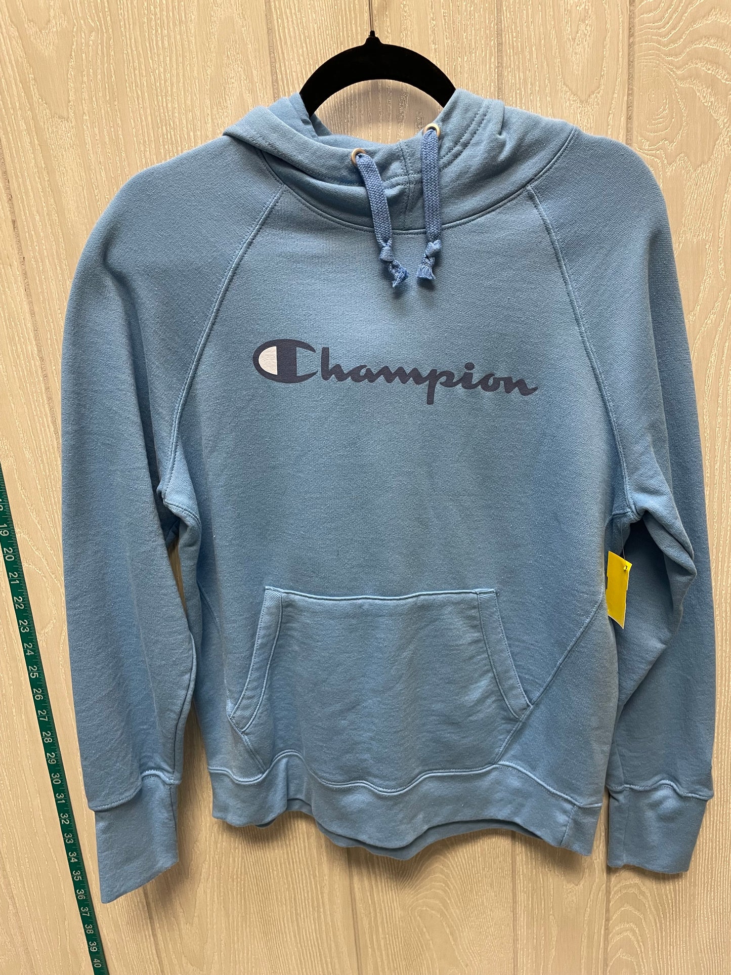 Sweatshirt Hoodie By Champion In Blue, Size: M