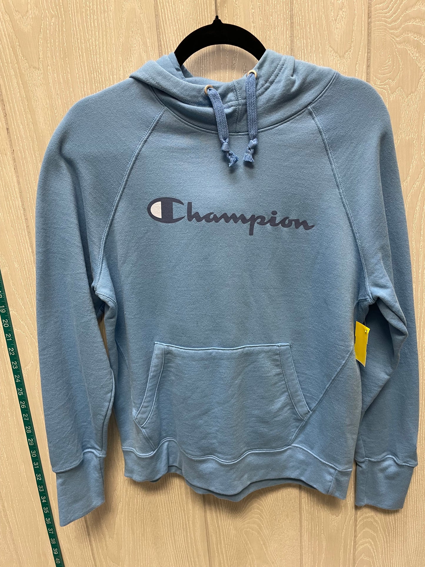 Sweatshirt Hoodie By Champion In Blue, Size: M