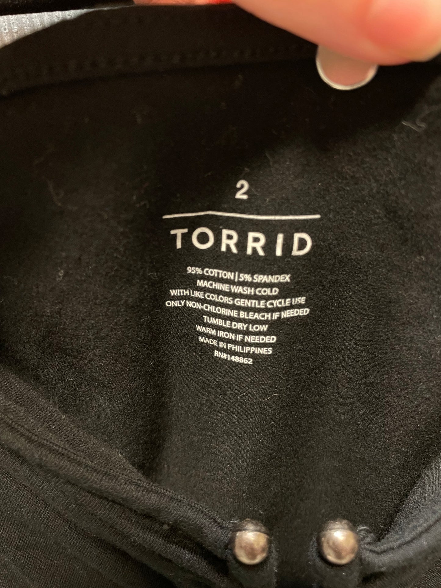 Top 3/4 Sleeve By Torrid In Black, Size: 1x