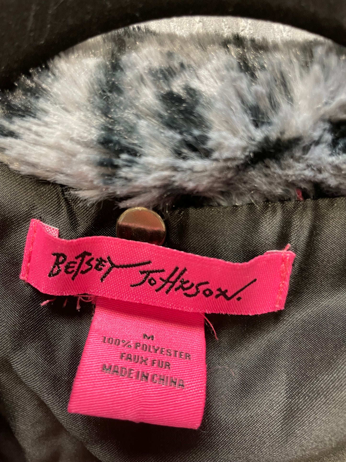 Vest Faux Fur & Sherpa By Betsey Johnson In Animal Print, Size: M