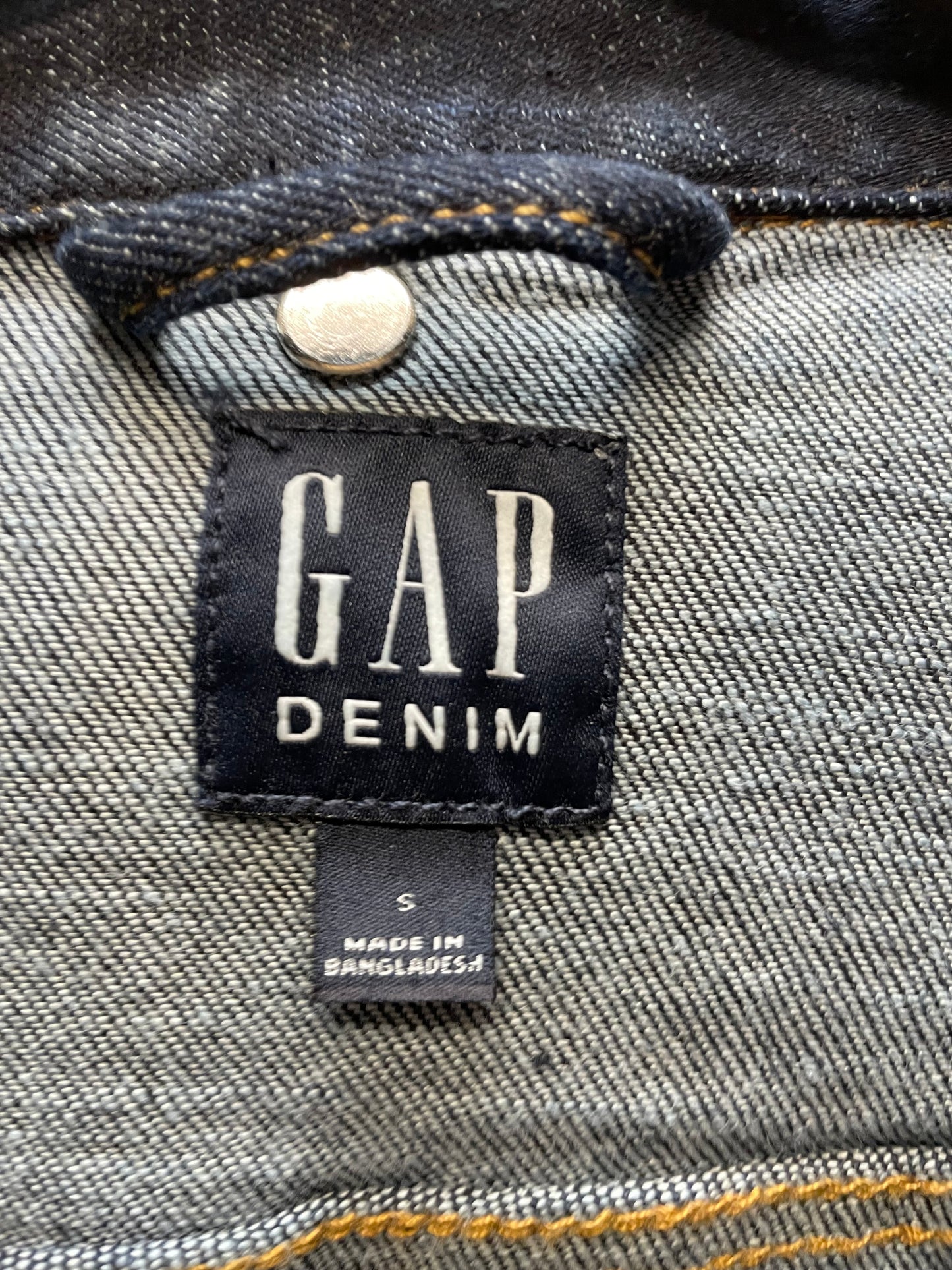 Jacket Denim By Gap In Blue Denim, Size: S