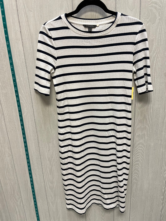 Dress Casual Midi By Banana Republic In Striped Pattern, Size: M