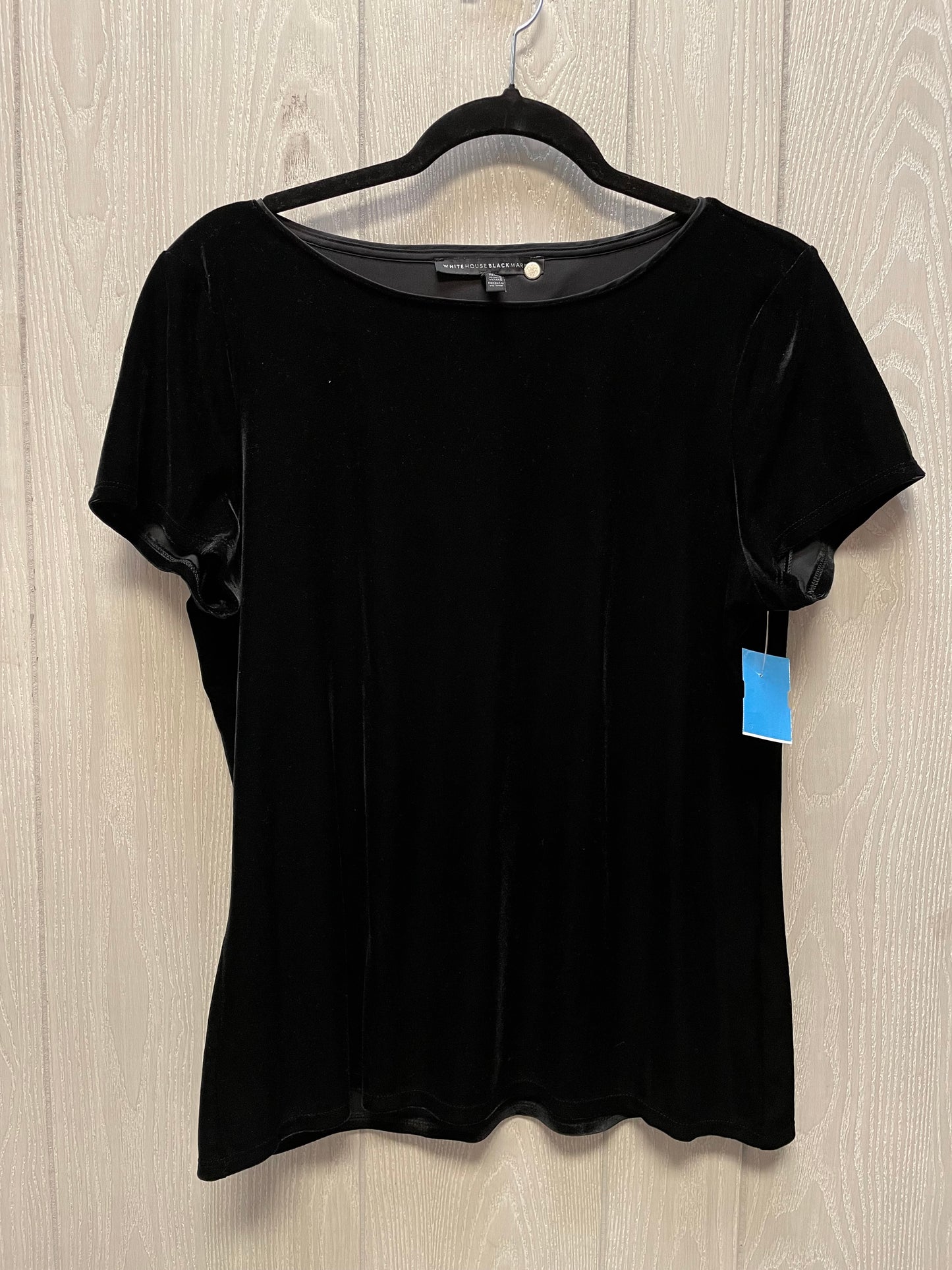 Top Short Sleeve By White House Black Market In Black, Size: L