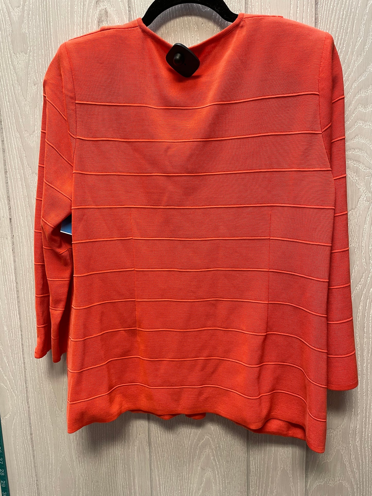 Sweater Cardigan By Misook In Orange, Size: M