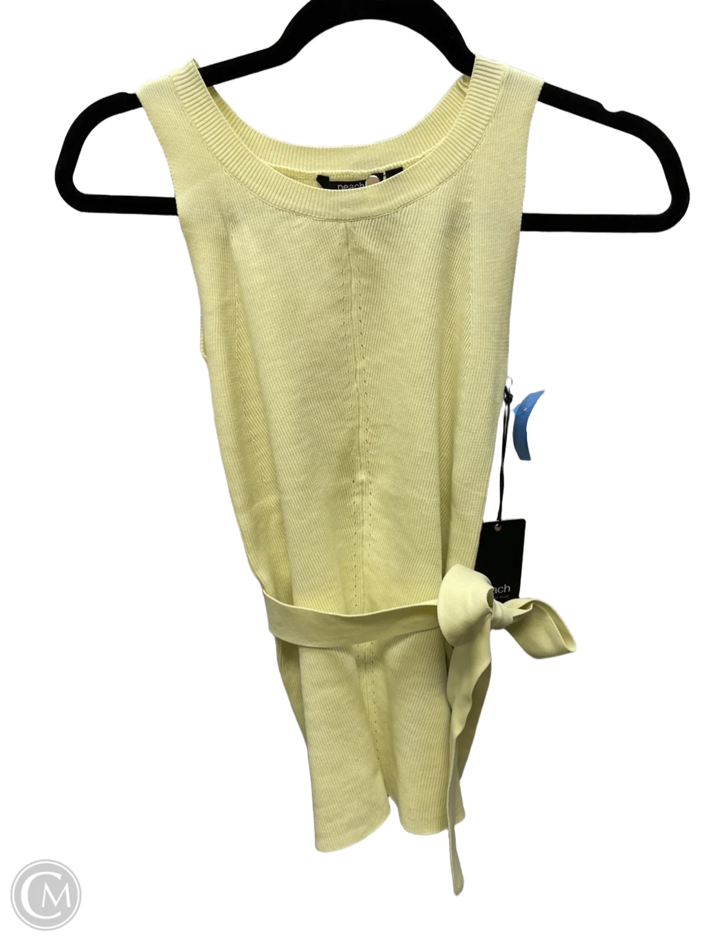 Sweater Short Sleeve By Peach In Yellow, Size: Xs