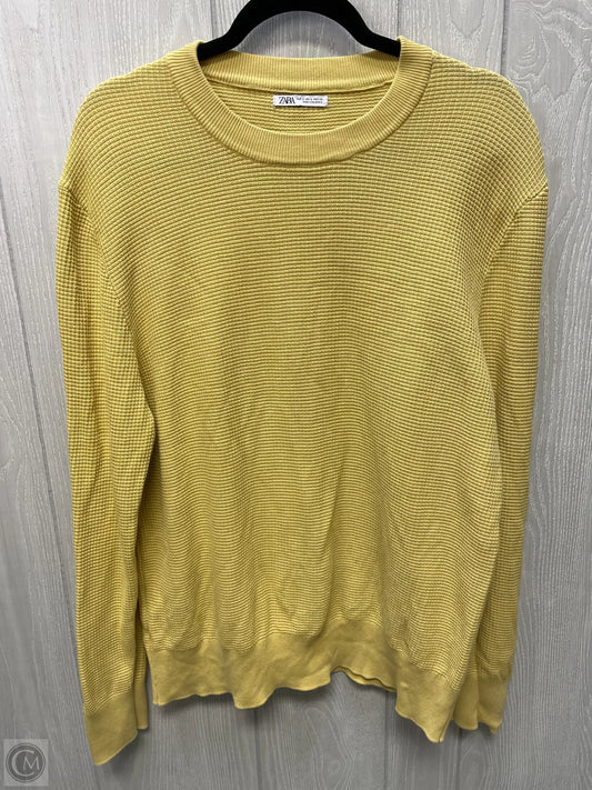 Top Long Sleeve By Zara In Yellow, Size: L