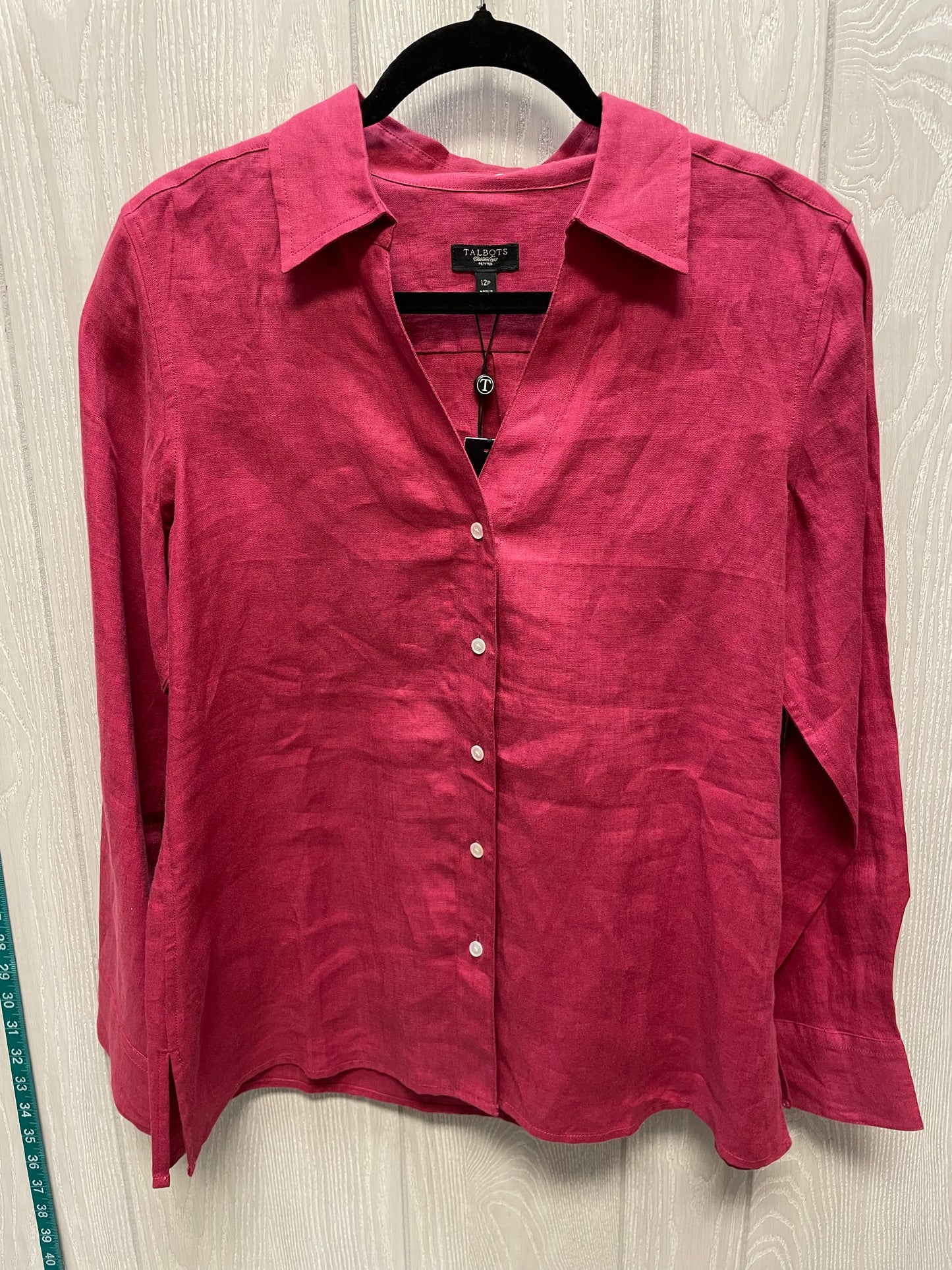 Top Long Sleeve By Talbots In Pink, Size: L