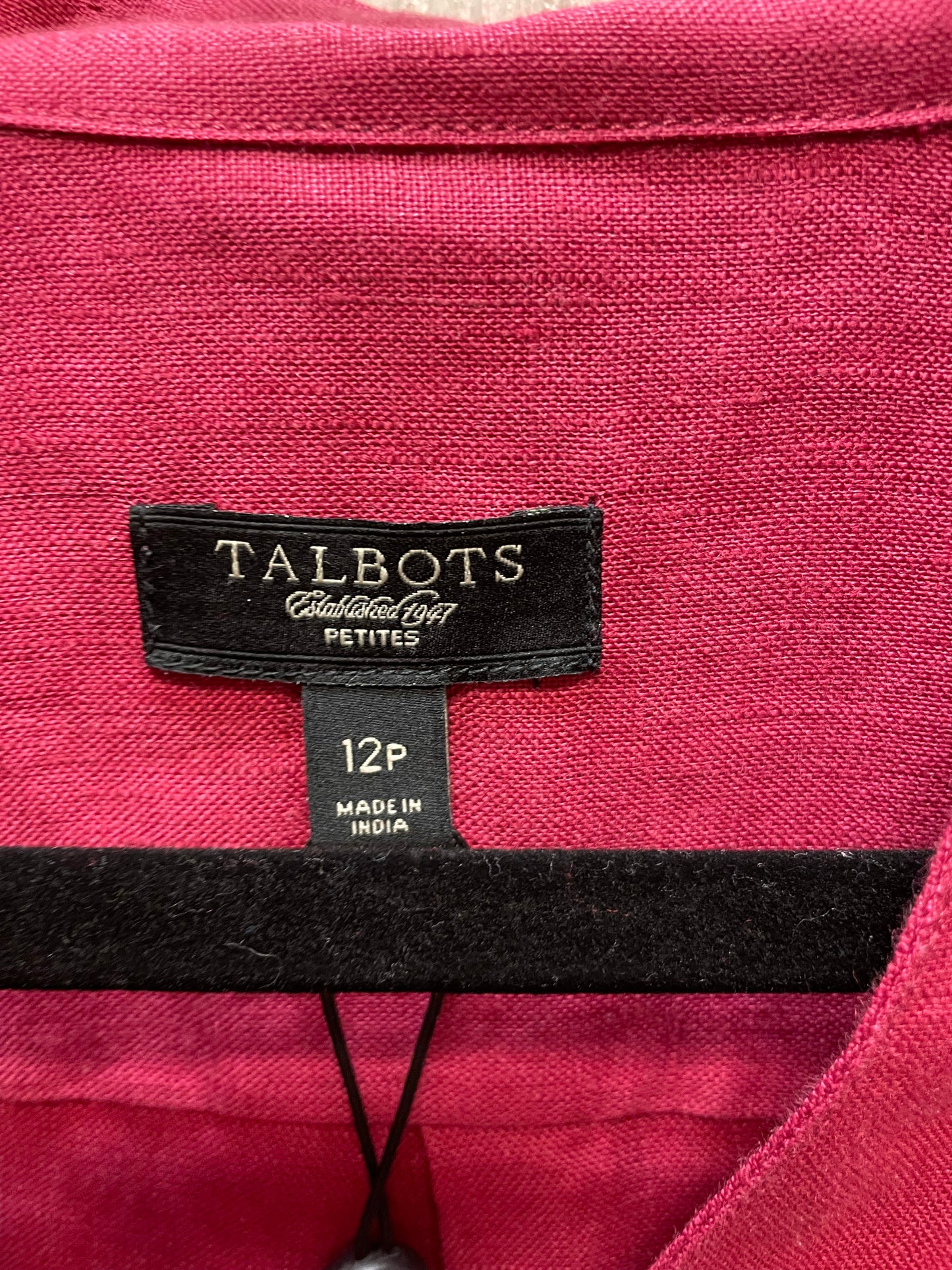 Top Long Sleeve By Talbots In Pink, Size: L