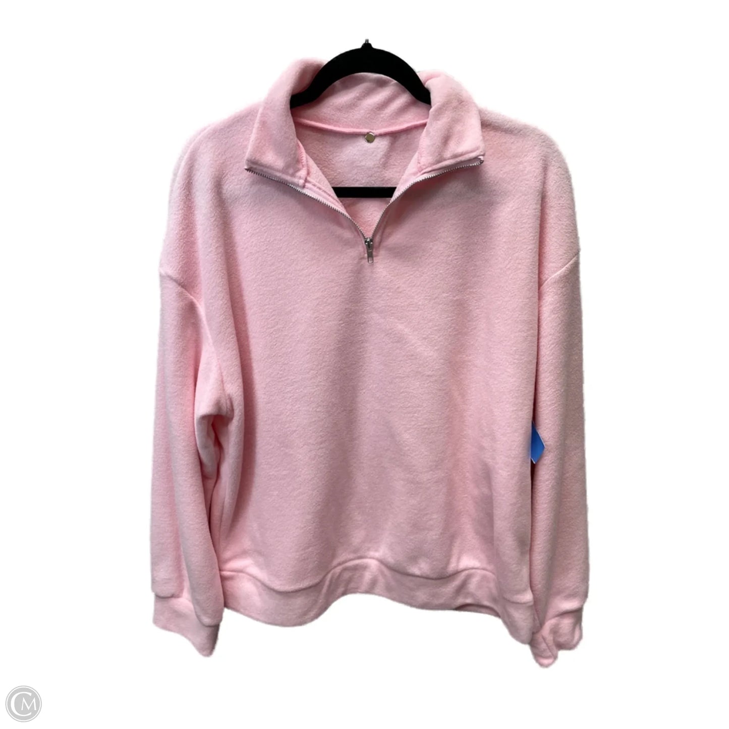 Jacket Fleece By Shein In Pink, Size: L