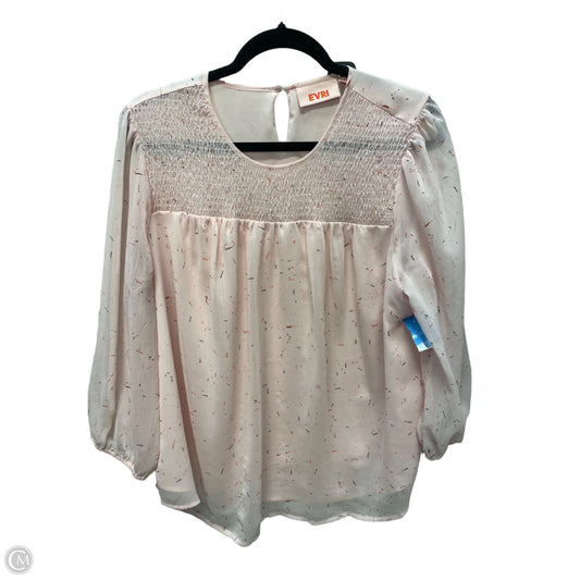 Top 3/4 Sleeve By Evri In Floral Print, Size: Xl