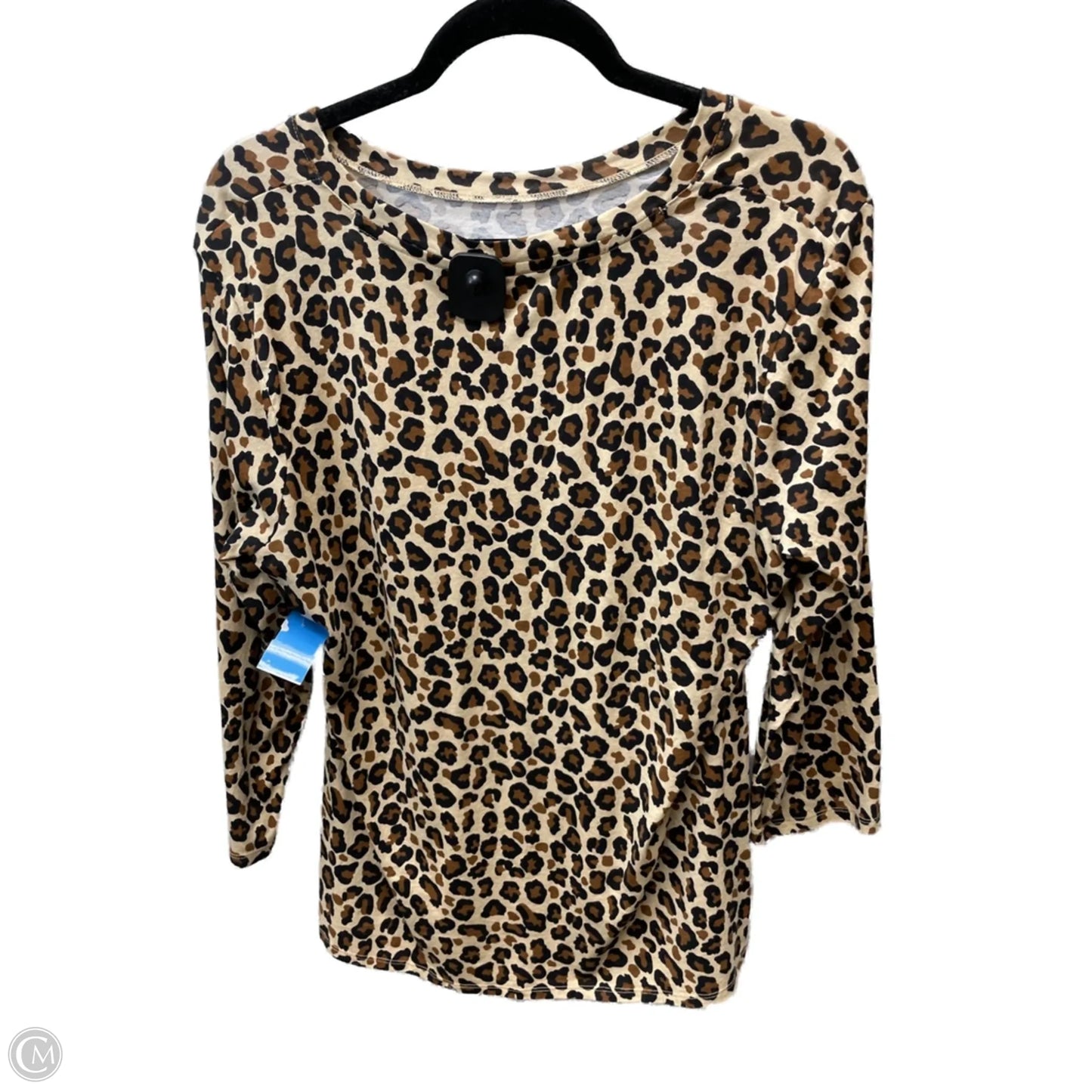 Top 3/4 Sleeve By Crown And Ivy In Animal Print, Size: 1x