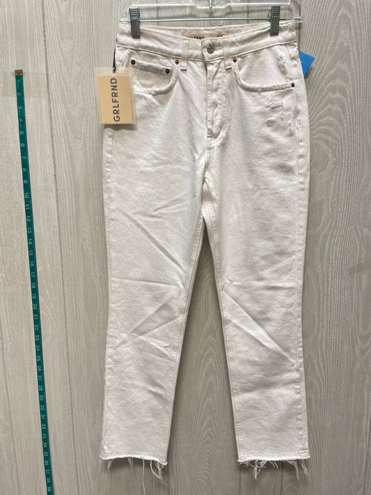 Jeans Straight By GRLFRND In White Denim, Size: 0