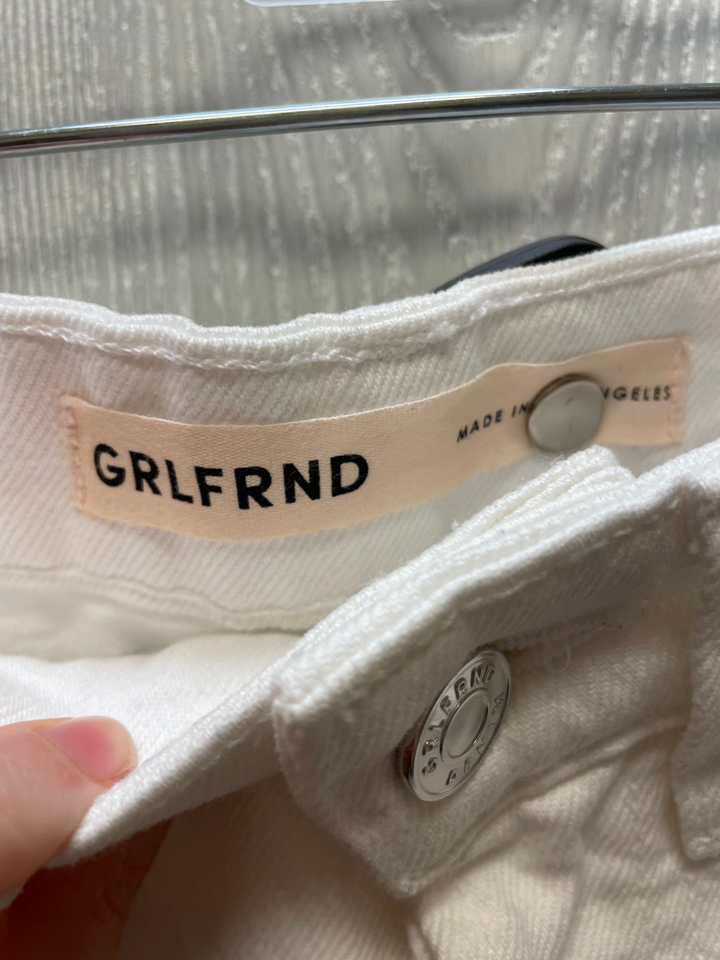 Jeans Straight By GRLFRND In White Denim, Size: 0