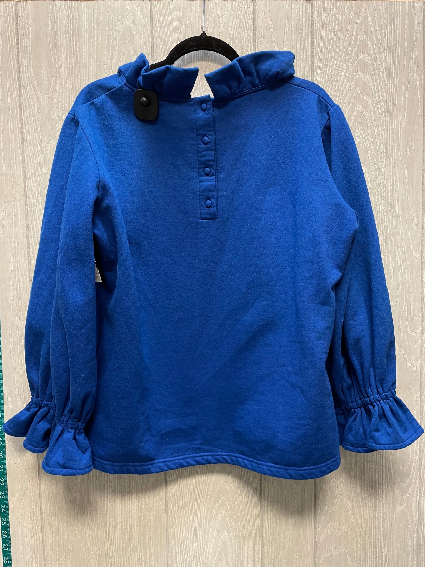 Top Long Sleeve By ELIZABETH WILSON   In Blue, Size: Xl