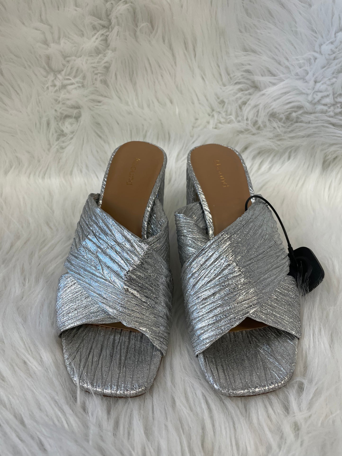 Sandals Heels Block By Abound In Silver, Size: 7