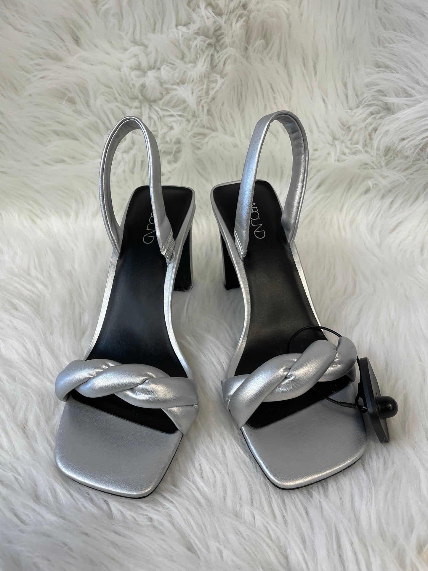 Sandals Heels Block By Abound In Silver, Size: 7.5