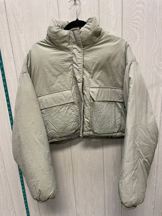 Jacket Puffer & Quilted By Shein In Grey, Size: M