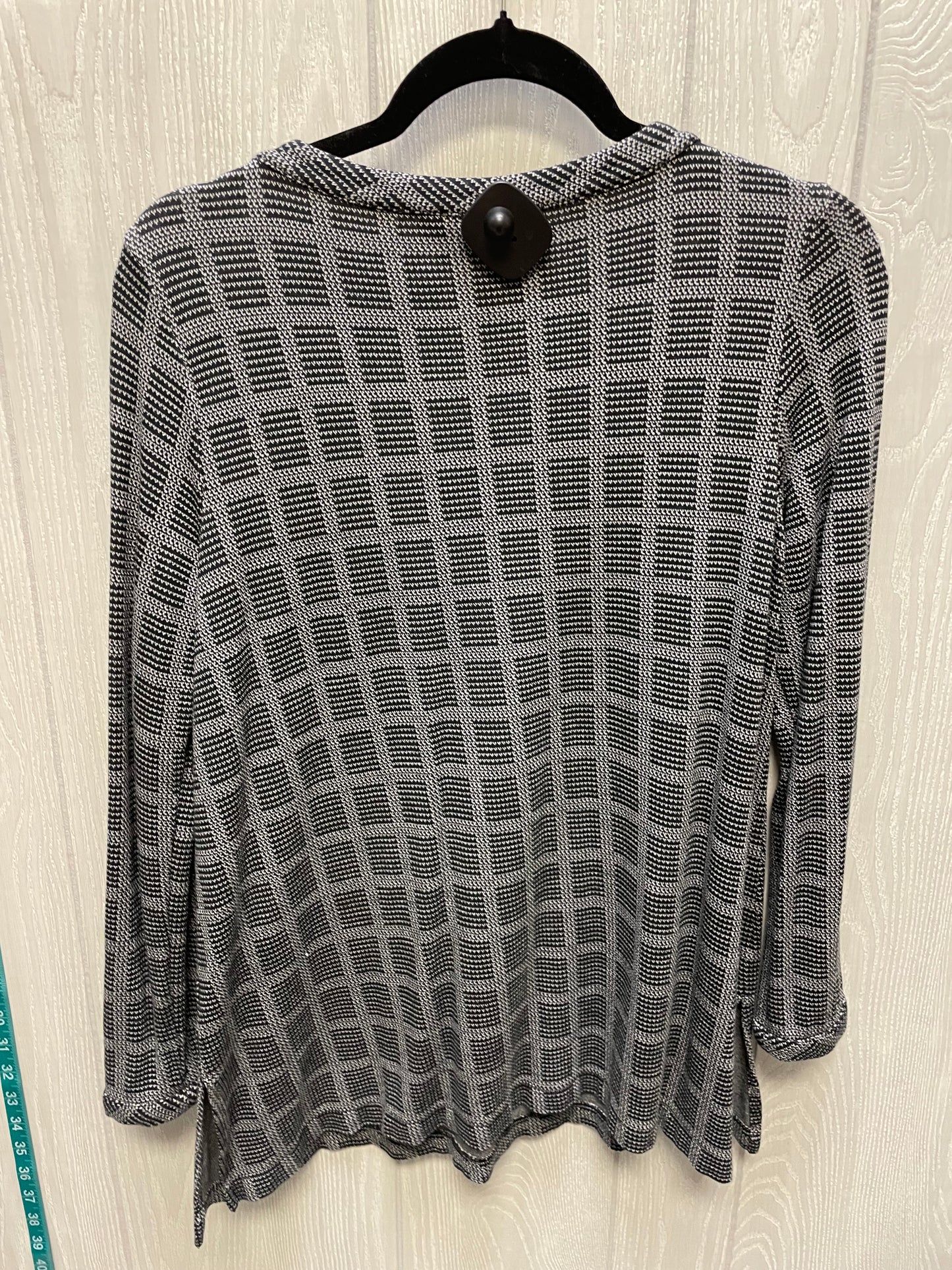 Top Long Sleeve By J. Jill In Black & Grey, Size: S