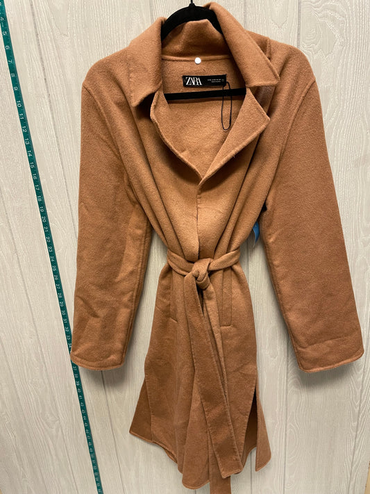 Coat Wool By Zara In Brown, Size: M