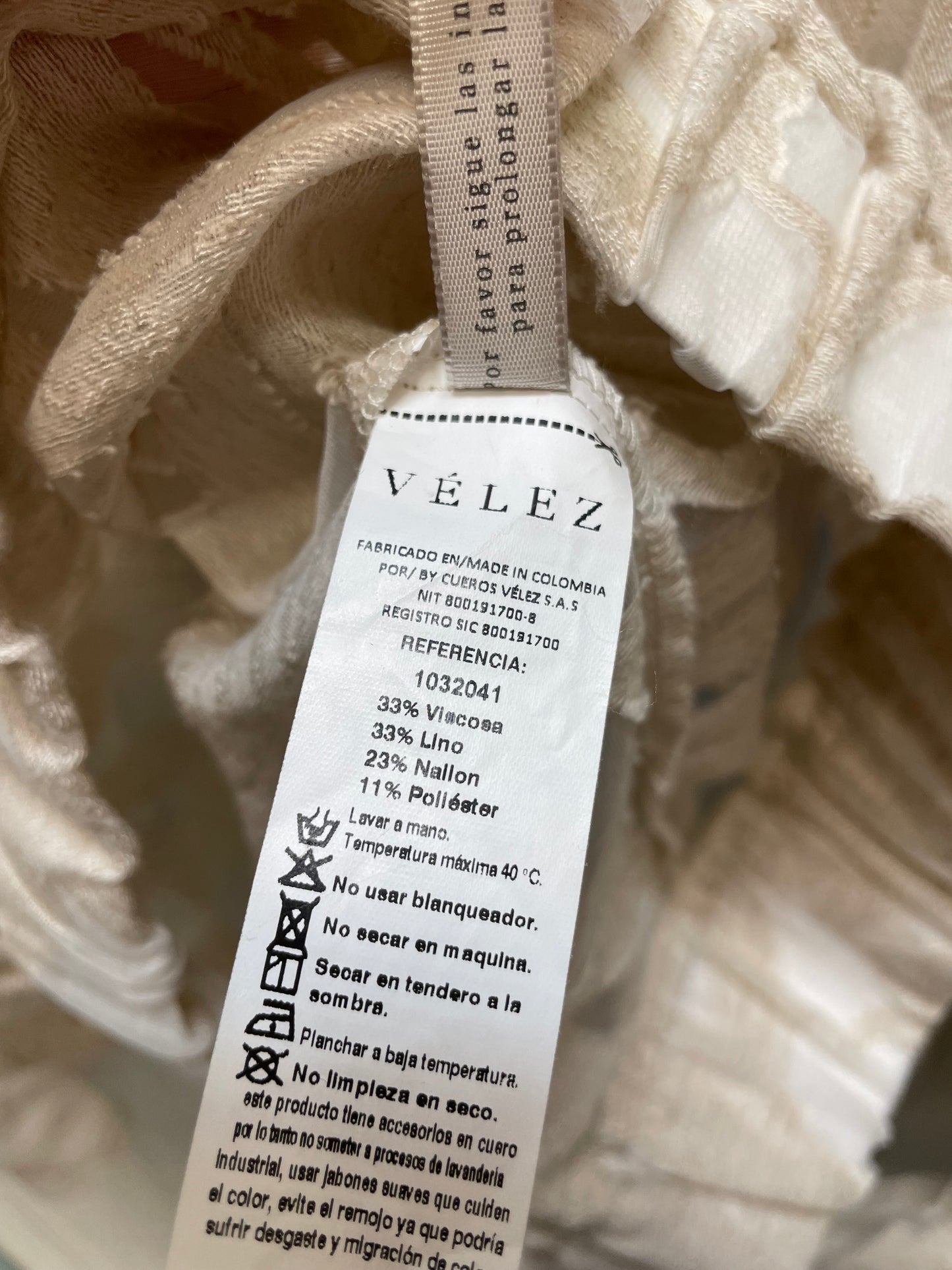 Top Long Sleeve By VELEZ In Beige, Size: S