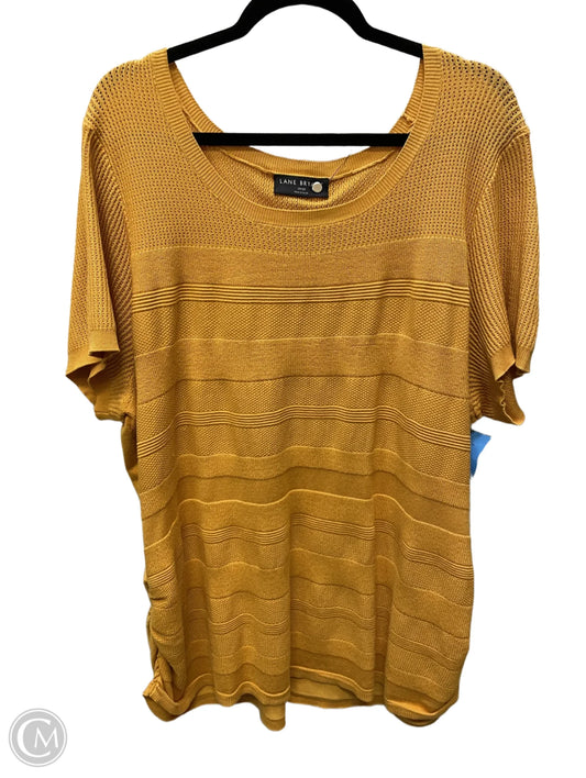 Sweater Short Sleeve By Lane Bryant In Gold, Size: 4x