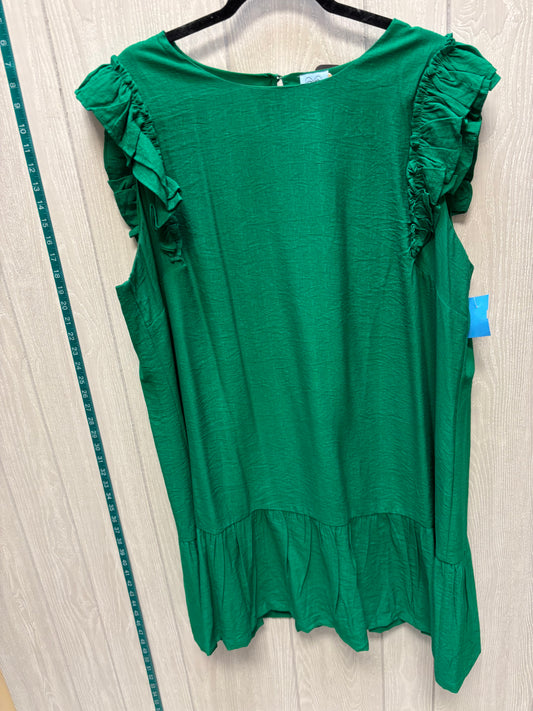 Dress Casual Midi By Cece In Green, Size: 2x