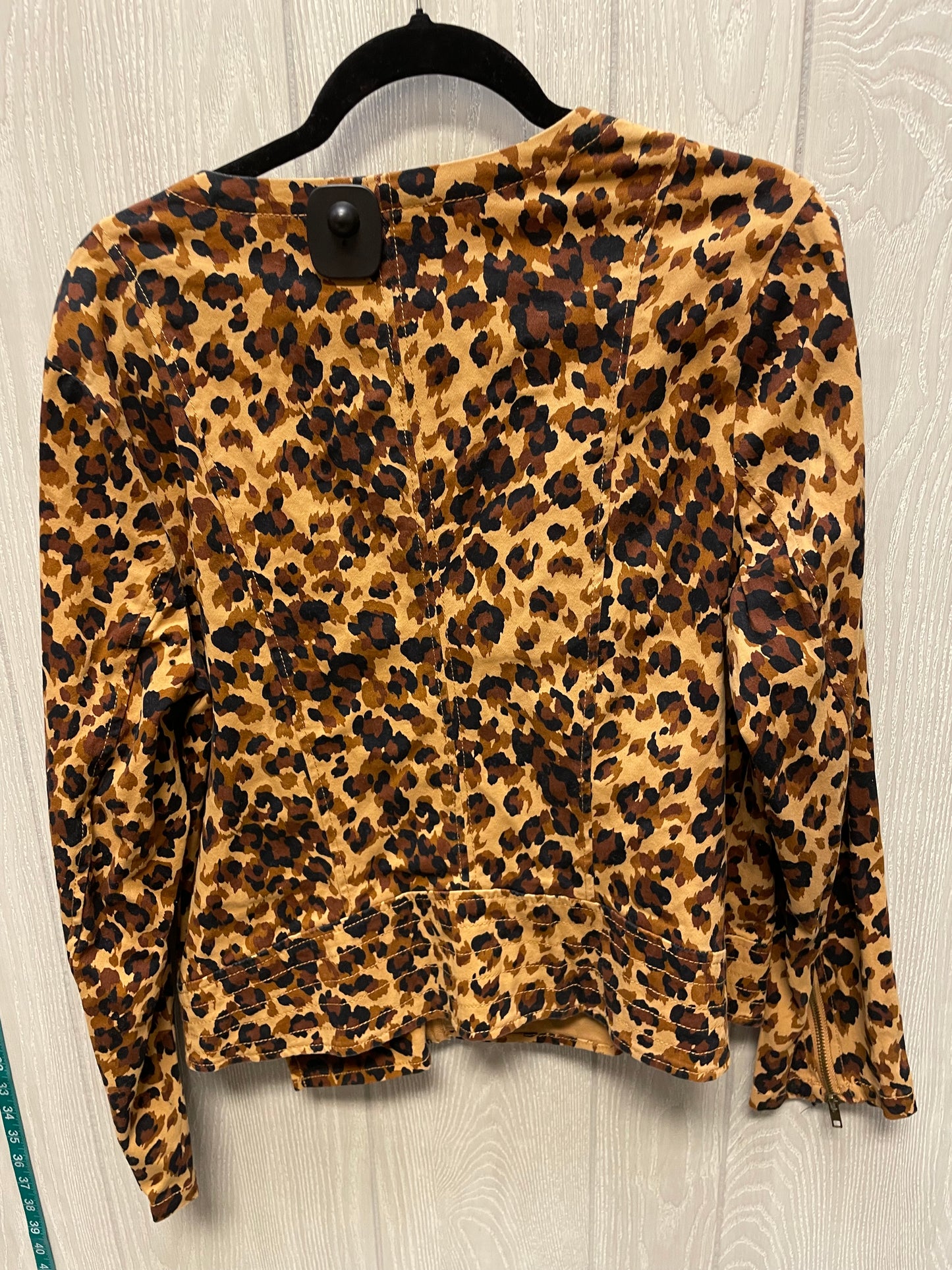 Jacket Moto By Justfab In Animal Print, Size: Xl