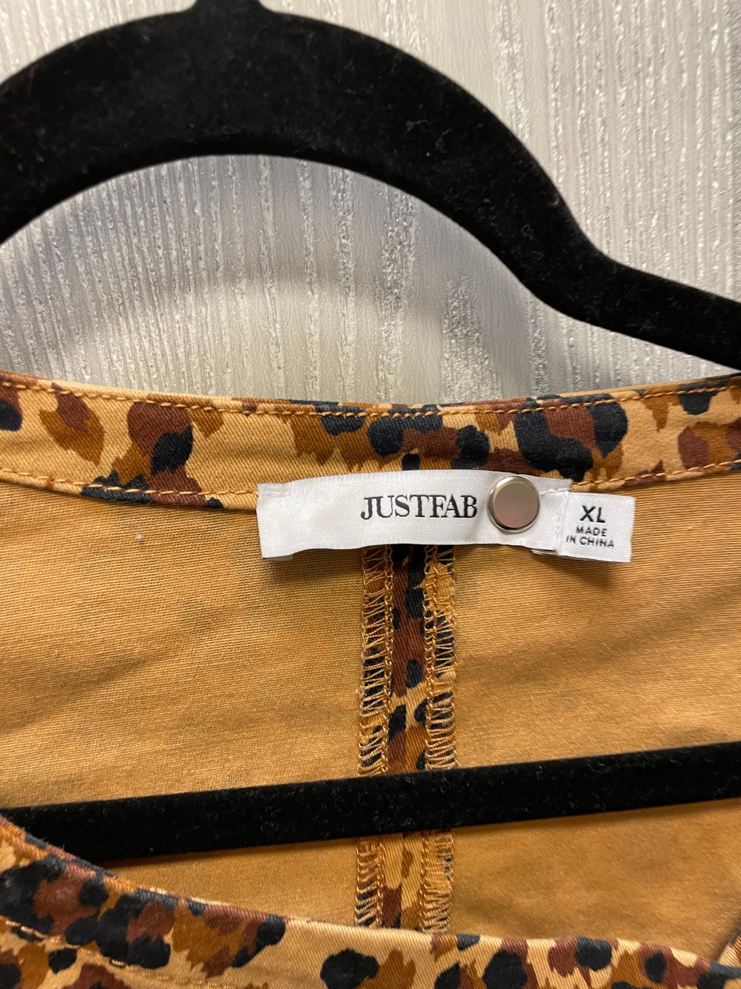 Jacket Moto By Justfab In Animal Print, Size: Xl