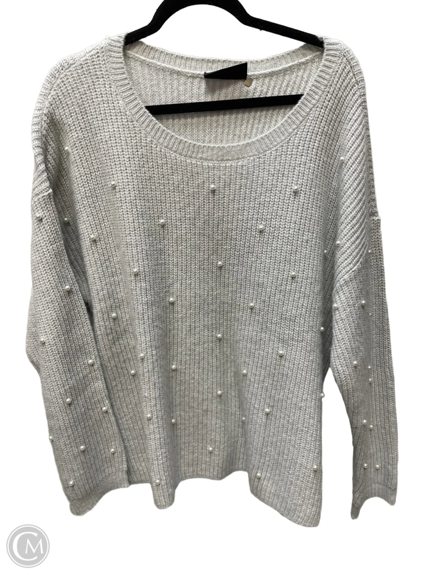 Sweater By Lane Bryant In Grey, Size: 1x