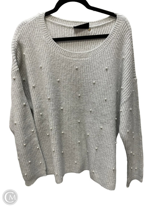 Sweater By Lane Bryant In Grey, Size: 1x