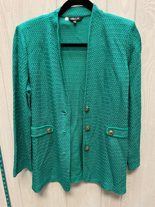 Sweater Cardigan By Misook In Green, Size: M