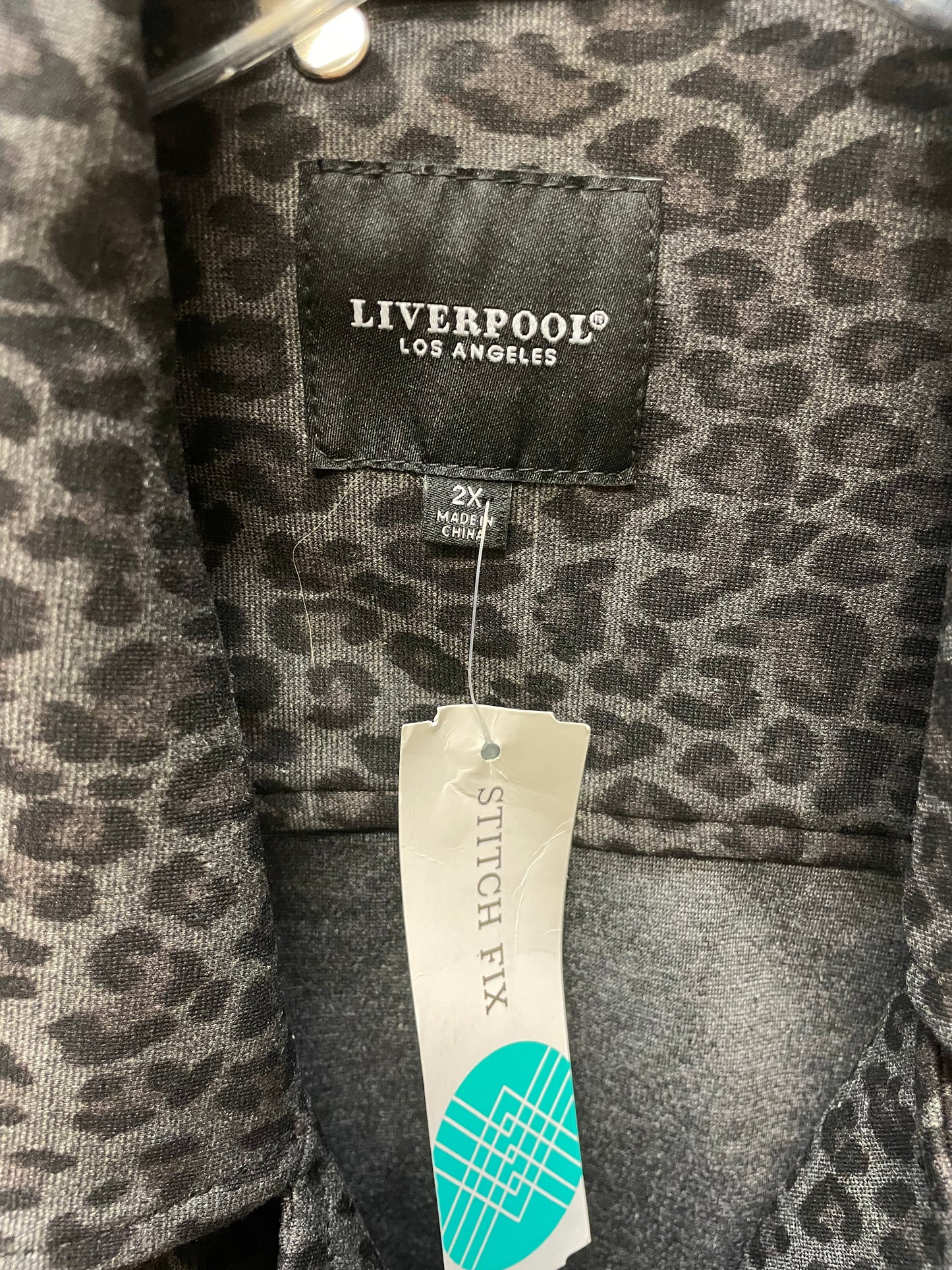 Jacket Moto By Liverpool In Animal Print, Size: 2x