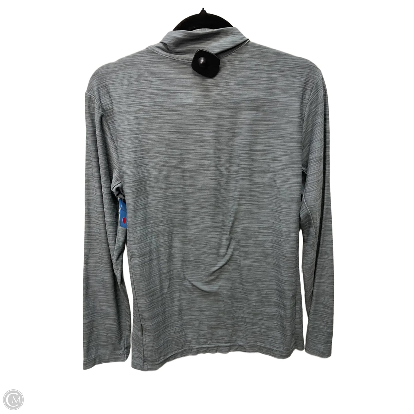 Athletic Top Long Sleeve Collar By Nike Apparel In Grey, Size: S