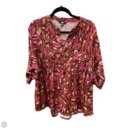 Top 3/4 Sleeve By Cocomo In Multi-colored, Size: 3x