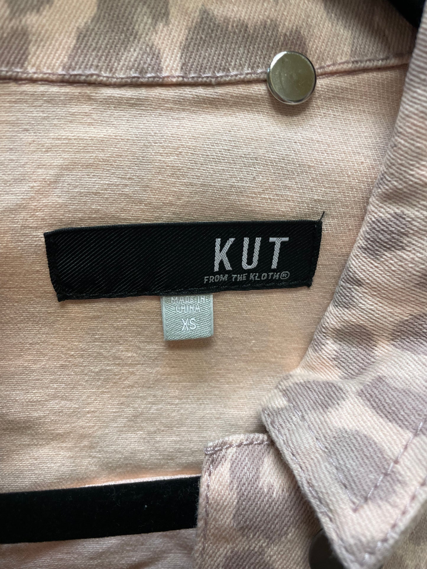 Jacket Denim By Kut In Animal Print, Size: Xs