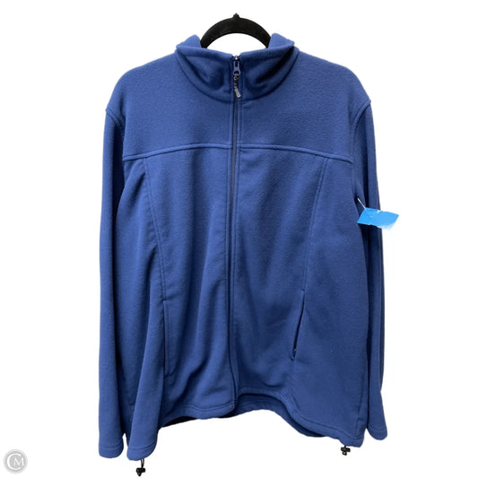 Jacket Fleece By Natural Reflections In Blue, Size: 2x