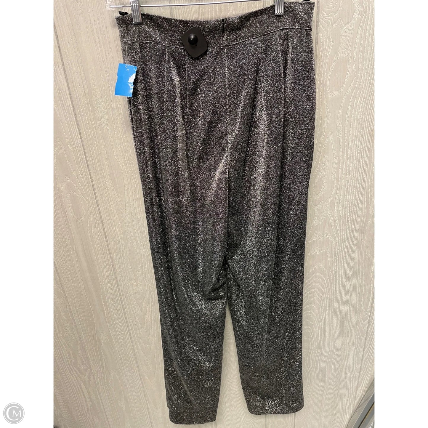 Pants Wide Leg By Carmen Marc Valvo In Silver, Size: 10